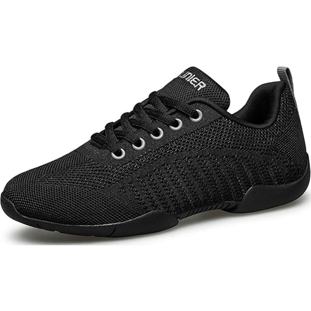 New Baxinier Girls Size 5 Black Lace Up Cheerleading Breathable Athletic Shoes